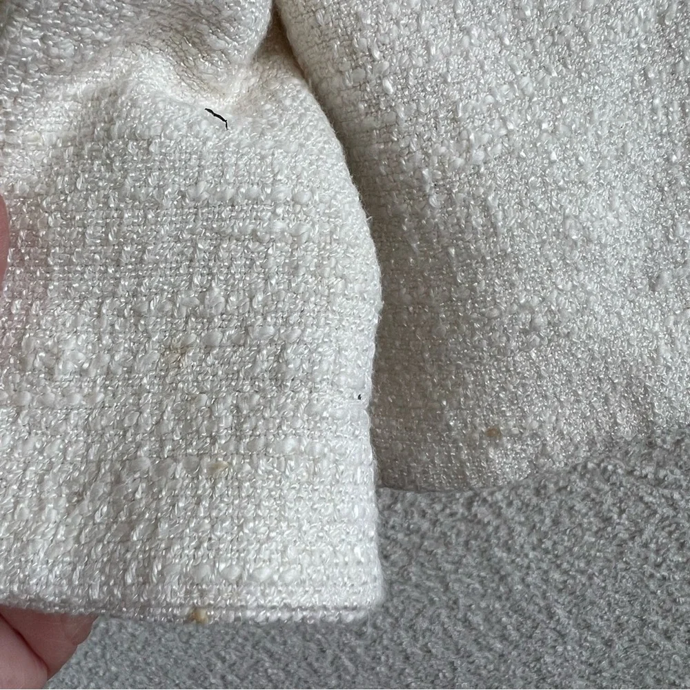 Tory Burch Women’s Cream White‎ Tweed Buttons Coat Blazer Size 2